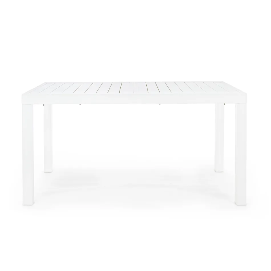 Mesa extensível de jardim até 240 cm em alumínio branco ou cinza - Franz Viadurini
