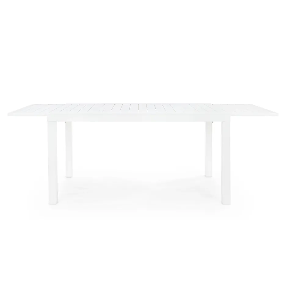 Mesa extensível de jardim até 240 cm em alumínio branco ou cinza - Franz Viadurini