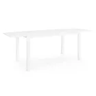 Mesa extensível de jardim até 240 cm em alumínio branco ou cinza - Franz Viadurini