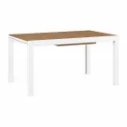 Mesa de jardim extensível em alumínio branco moderno Homemotion - Sciullo Viadurini