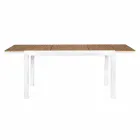 Mesa de jardim extensível em alumínio branco moderno Homemotion - Sciullo Viadurini