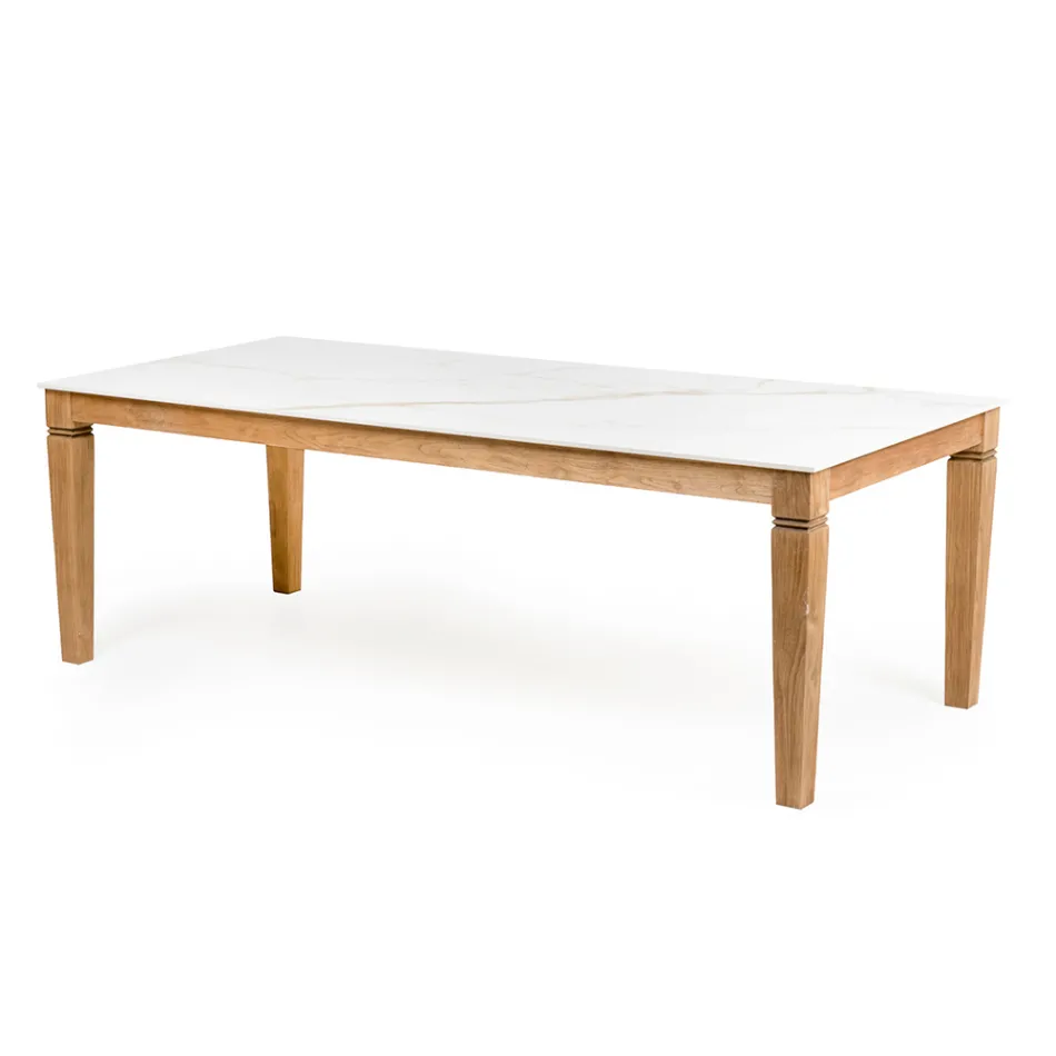 Mesa de Jardim com 4 Cadeiras em Alumínio e Tecelagem - Artes Viadurini