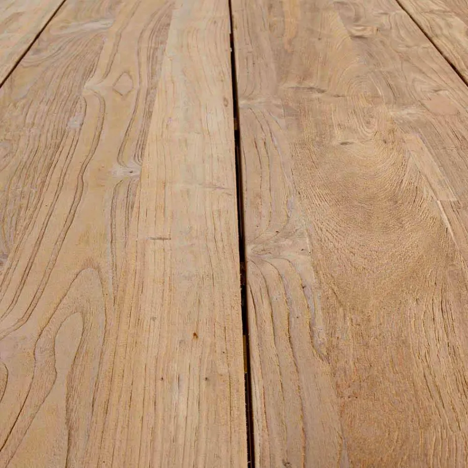 Mesa de jardim com tampo em madeira de teca por Homemotion - Cowen Design Viadurini