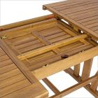 Mesa de jardim extensível design até 200 cm oval em madeira - Roxen Viadurini