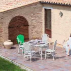 Mesa com design de jardim top de vidro Romeo, feito à mão Viadurini