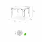 Mesa com design de jardim top de vidro Romeo, feito à mão Viadurini