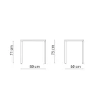 Mesa de jardim retangular de aço galvanizado fabricada na Itália - Azul Viadurini