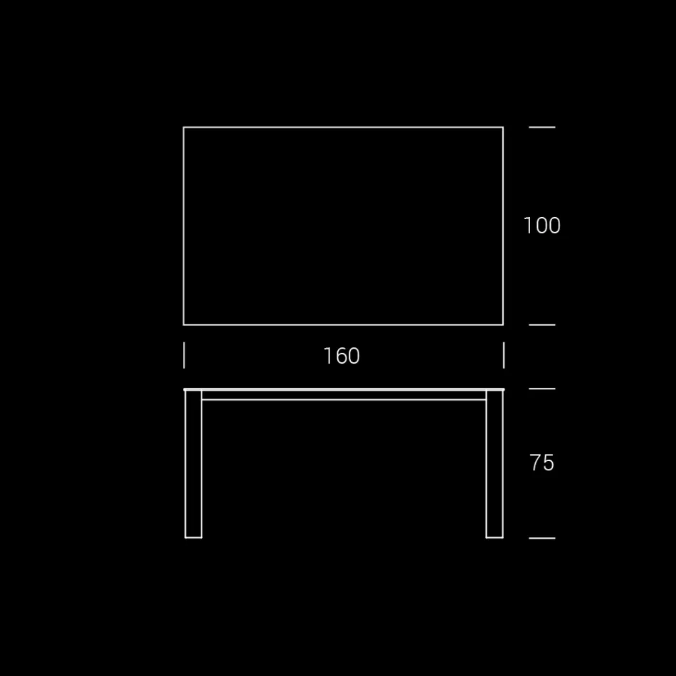 Mesa de jardim HPL com estrutura de alumínio fabricada na Itália - Carl Viadurini