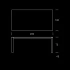 Mesa de jardim HPL com estrutura de alumínio fabricada na Itália - Carl Viadurini