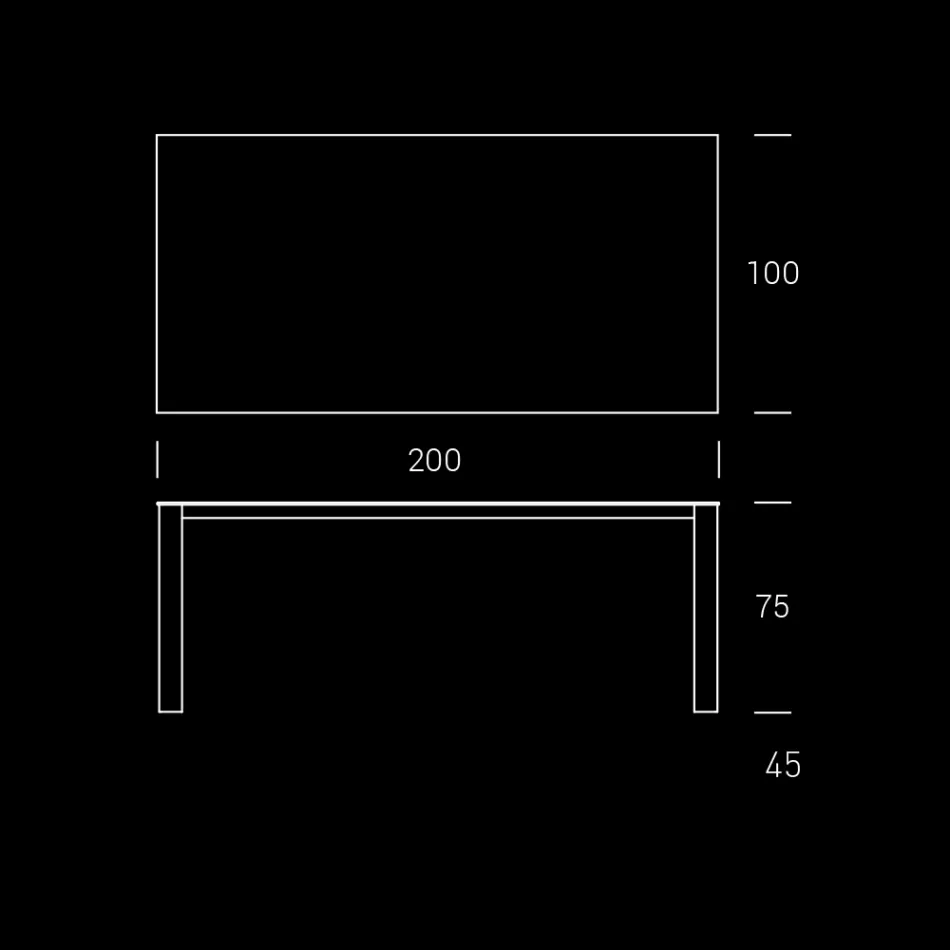 Mesa de jardim HPL com estrutura de alumínio fabricada na Itália - Carl Viadurini