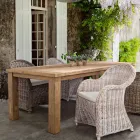 Mesa de jardim em madeira de teca design, 8 lugares Homemotion - Hunter Viadurini