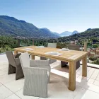 Mesa de jardim em madeira de teca design, 8 lugares Homemotion - Hunter Viadurini