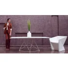 Mesa de jardim moderna em polipropileno e aço inoxidável Faz Vondom Viadurini