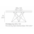 Mesa de jardim moderna em polipropileno e aço inoxidável Faz Vondom Viadurini