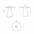 Vidro de polietileno de pico brilhante Indoor Slide Table (H80) feito na Itália Viadurini