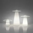 Vidro de polietileno de pico brilhante Indoor Slide Table (H80) feito na Itália Viadurini