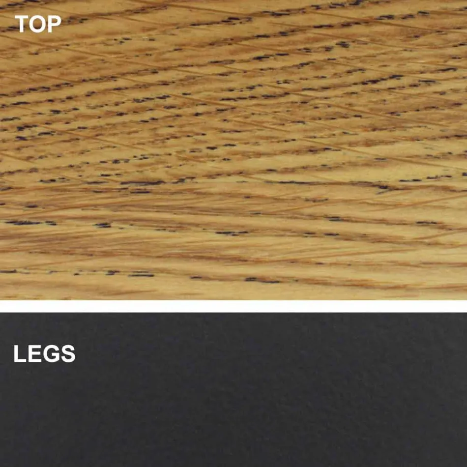 Mesa de jantar em formato de barril com tampo folheado Made in Italy - Settimmio Viadurini