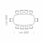 Mesa de jantar em formato de barril com tampo folheado Made in Italy - Settimmio Viadurini