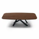 Mesa de jantar em formato de barril com tampo folheado Made in Italy - Settimmio Viadurini