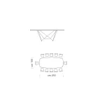 Mesa de jantar em barril de cerâmica fabricada na Itália - Ezzellino Viadurini