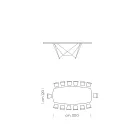 Mesa de jantar em barril de cerâmica fabricada na Itália - Ezzellino Viadurini