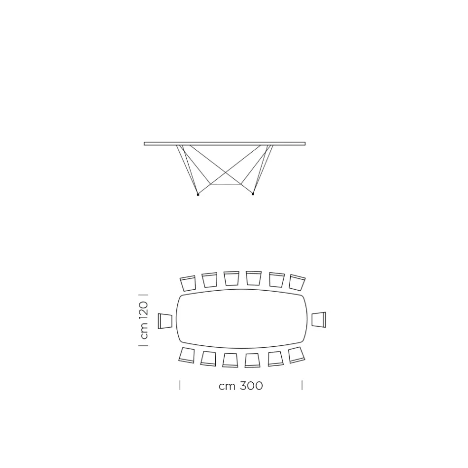 Mesa de jantar em barril de cerâmica fabricada na Itália - Ezzellino Viadurini