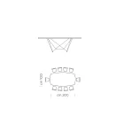 Mesa de jantar em barril de cerâmica fabricada na Itália - Ezzellino Viadurini