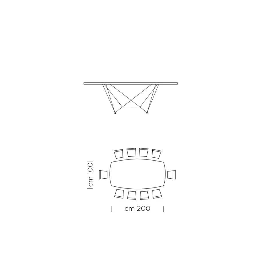 Mesa de jantar em barril de cerâmica fabricada na Itália - Ezzellino Viadurini