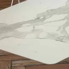 Mesa Barril de Jantar em Laminame e Mármore Sintético Made in Italy - Brontolo Viadurini