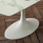 Mesa Barril de Jantar em Laminame e Mármore Sintético Made in Italy - Brontolo Viadurini