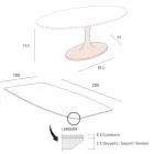Mesa Barril de Jantar em Laminame e Mármore Sintético Made in Italy - Brontolo Viadurini