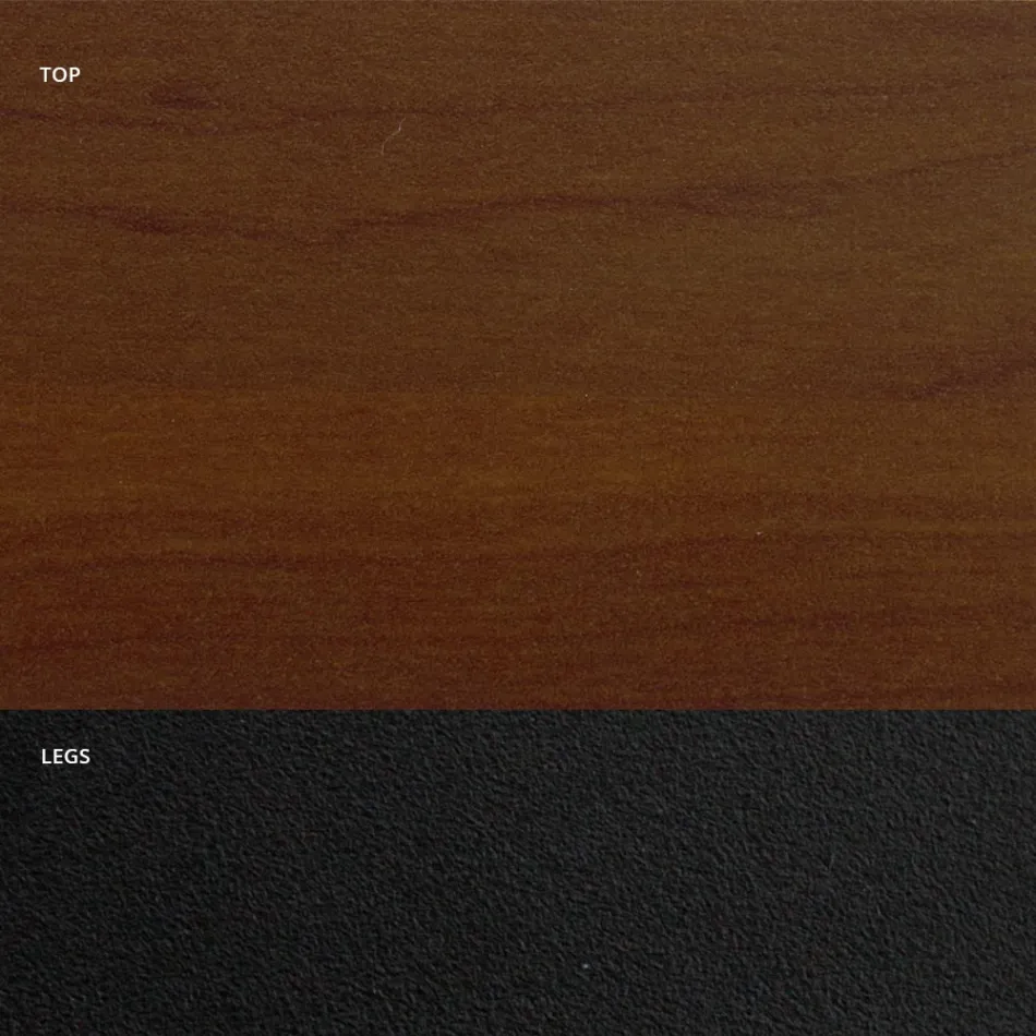 Mesa de jantar em formato de barril em laminado com efeito madeira fabricado na Itália - Caverna Viadurini