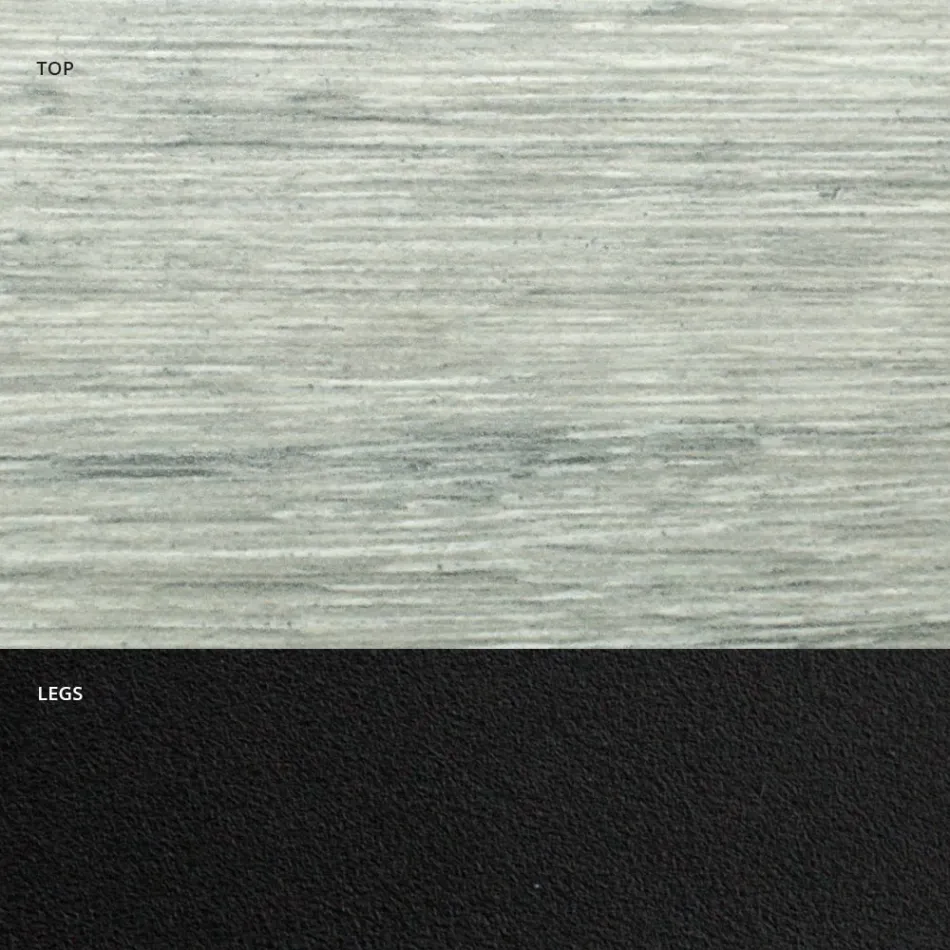 Mesa de jantar em formato de barril em laminado com efeito madeira fabricado na Itália - Caverna Viadurini