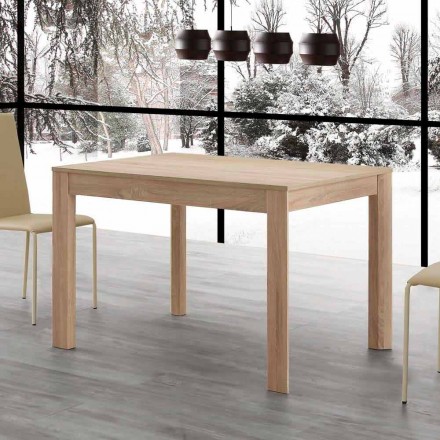 Mesa de jantar extensível Fiumicino 130x80 aberta 190 cm, design Viadurini