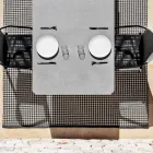 Mesa de Jantar Exterior Extensível 318 cm em Alumínio e Grés - Filomena Viadurini