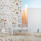 Mesa de Jantar Exterior Extensível 318 cm em Alumínio e Grés - Filomena Viadurini