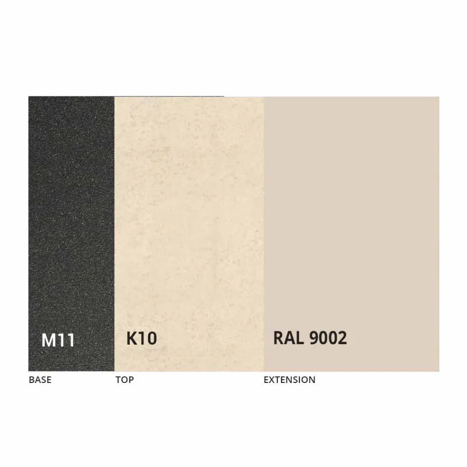 Mesa de Jantar Extensível até 180 cm em Cerâmica Made in Italy - Pitagora Viadurini