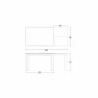 Mesa de Jantar Extensível até 180 cm em Cerâmica Made in Italy - Pitagora Viadurini