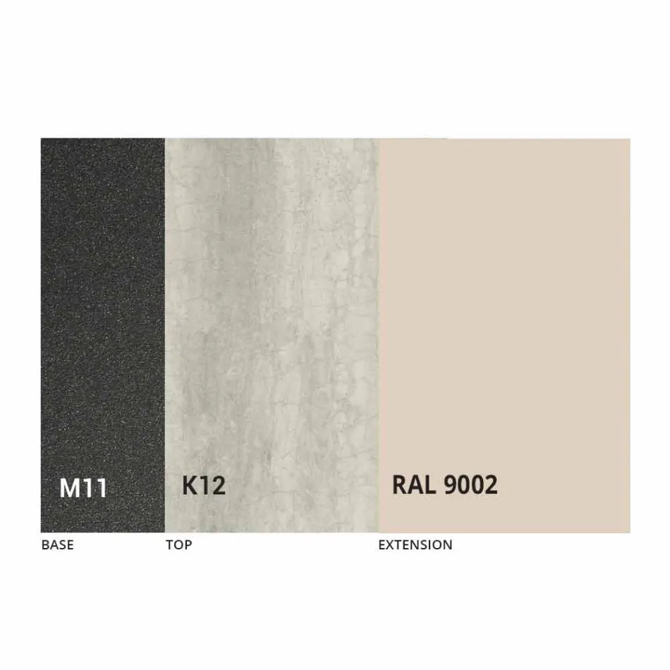 Mesa de Jantar Extensível até 180 cm em Cerâmica Made in Italy - Pitagora Viadurini