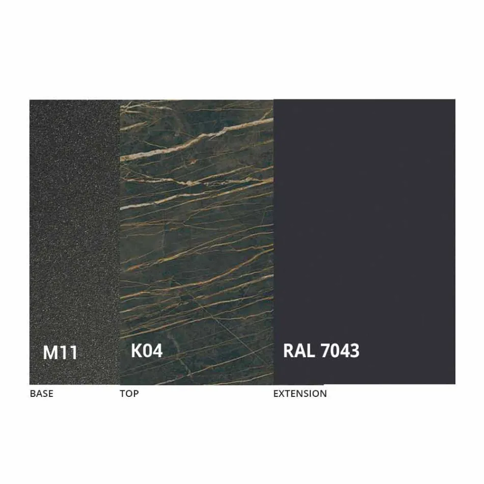 Mesa de Jantar Extensível até 180 cm em Cerâmica Made in Italy - Pitagora Viadurini