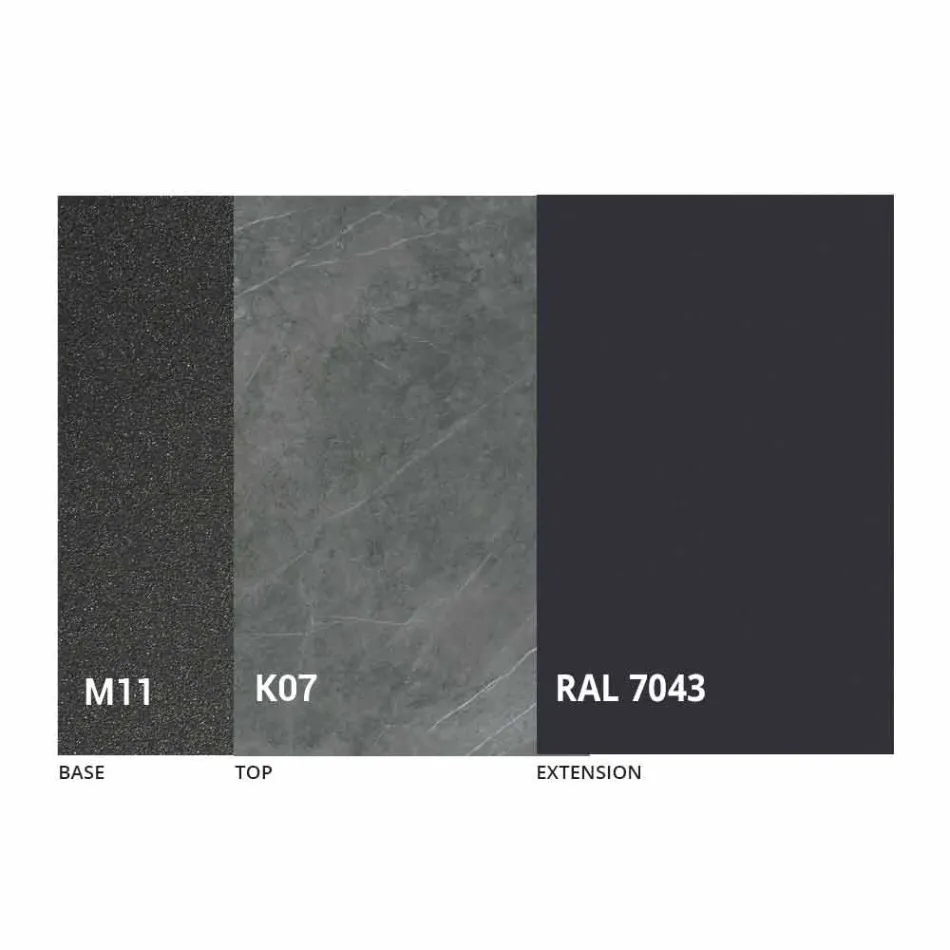 Mesa de Jantar Extensível até 180 cm em Cerâmica Made in Italy - Pitagora Viadurini