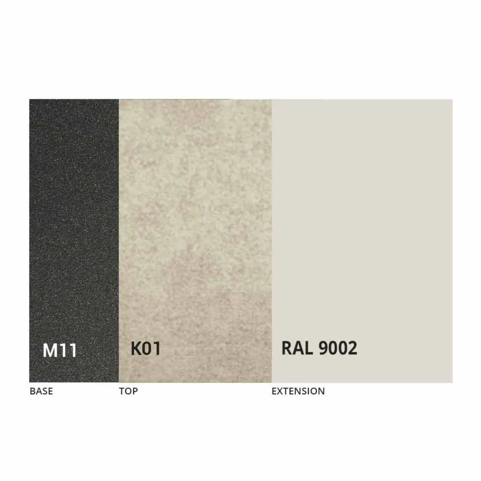 Mesa de Jantar Extensível até 180 cm em Cerâmica Made in Italy - Pitagora Viadurini