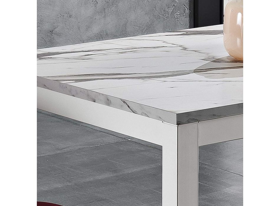 Mesa de jantar de metal extensível até 180 cm Made in Italy - Beatrise Viadurini