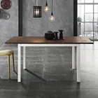 Mesa de jantar de metal extensível até 180 cm Made in Italy - Beatrise Viadurini