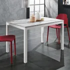 Mesa de jantar de metal extensível até 180 cm Made in Italy - Beatrise Viadurini