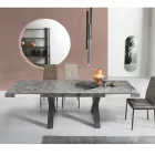 Mesa de Jantar Extensível até 260 cm Efeito Concreto Moderno - Lenova Viadurini