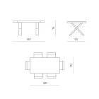 Mesa de Jantar Extensível até 260 cm Efeito Concreto Moderno - Lenova Viadurini