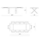 Mesa de Jantar Extensível até 260 cm Efeito Concreto Moderno - Lenova Viadurini
