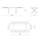 Mesa de Jantar Extensível até 260 cm Efeito Concreto Moderno - Lenova Viadurini