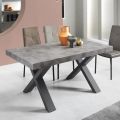 Mesa de Jantar Extensível até 260 cm Efeito Concreto Moderno - Lenova
